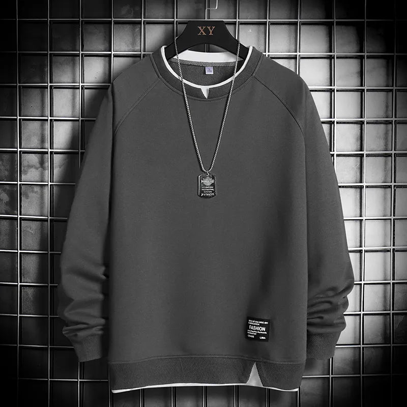 O-Neck Sweatshirts Men Women Clothing Polyester Long Sleeve Tops Solid Sweatshirt Hoodies Male 2023 New Mens Casual Pullover