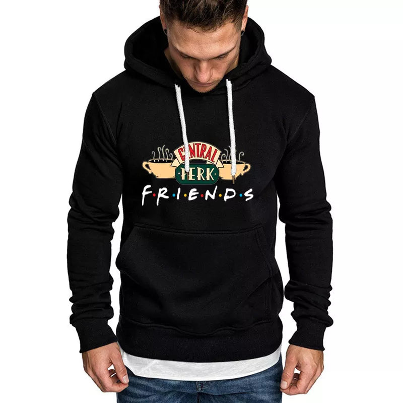 New Men Spring FRIENDS Printing Long Sleeved Hoodies Outdoor Sport Sweatshirts Sweater Casual Pullover Hoodie Size S-4XL